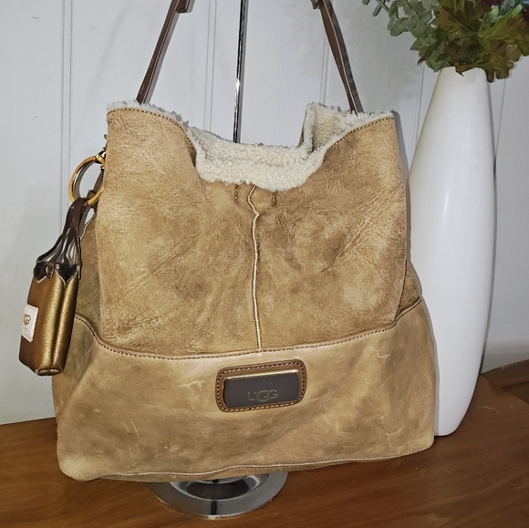 UGG Handbags - UGG Tan Leather Tote Bag